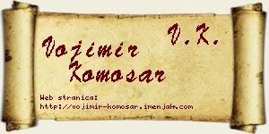 Vojimir Komosar vizit kartica